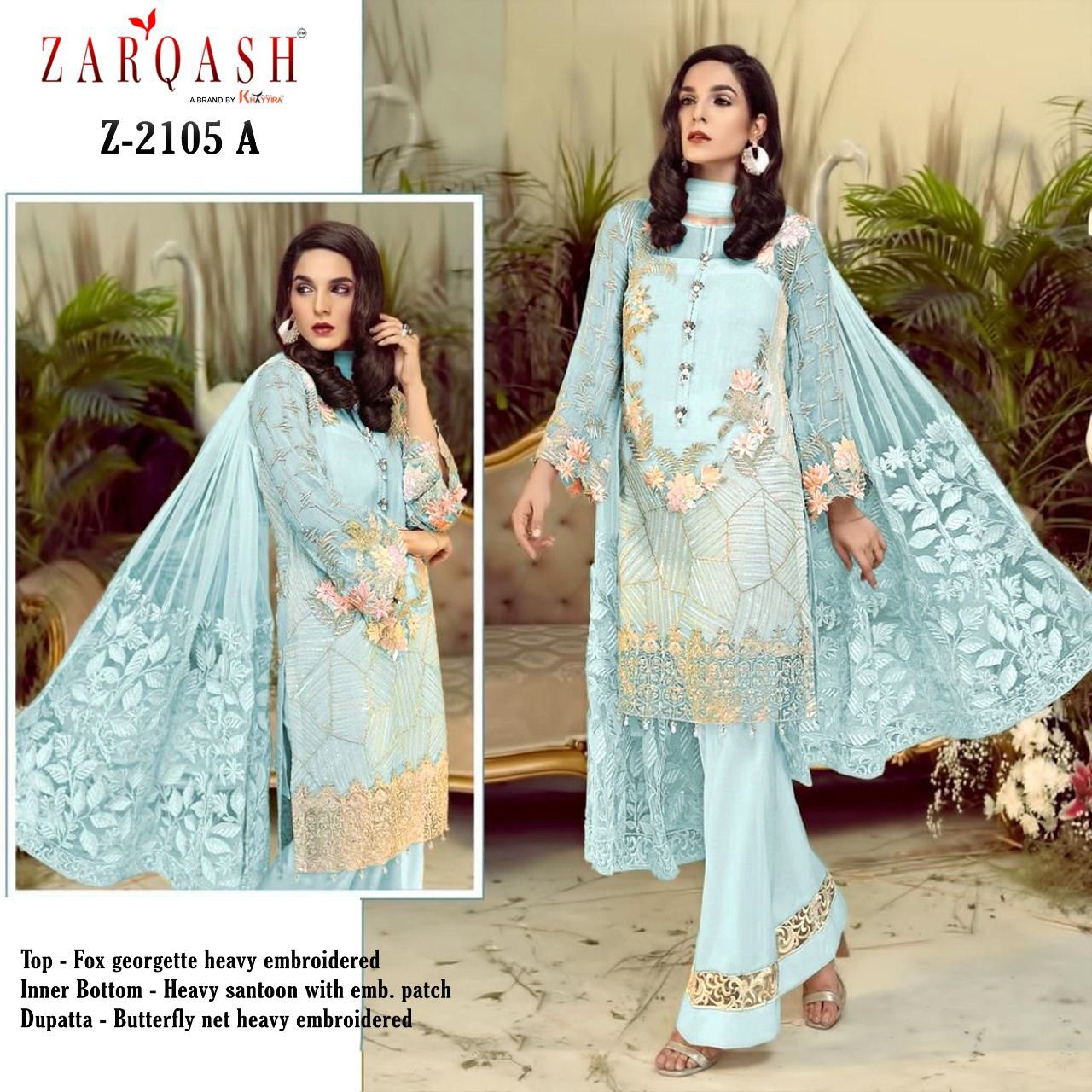 ZARQASH Z 2105 A ANAYA PAKISTANI SALWAR KAMEEZ WHOLESALER