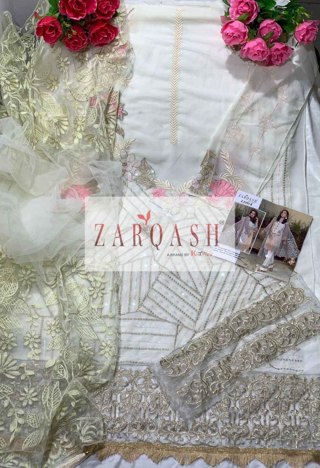 ZARQASH Z 2105 B ANAYA PAKISTANI SALWAR KAMEEZ WHOLESALER