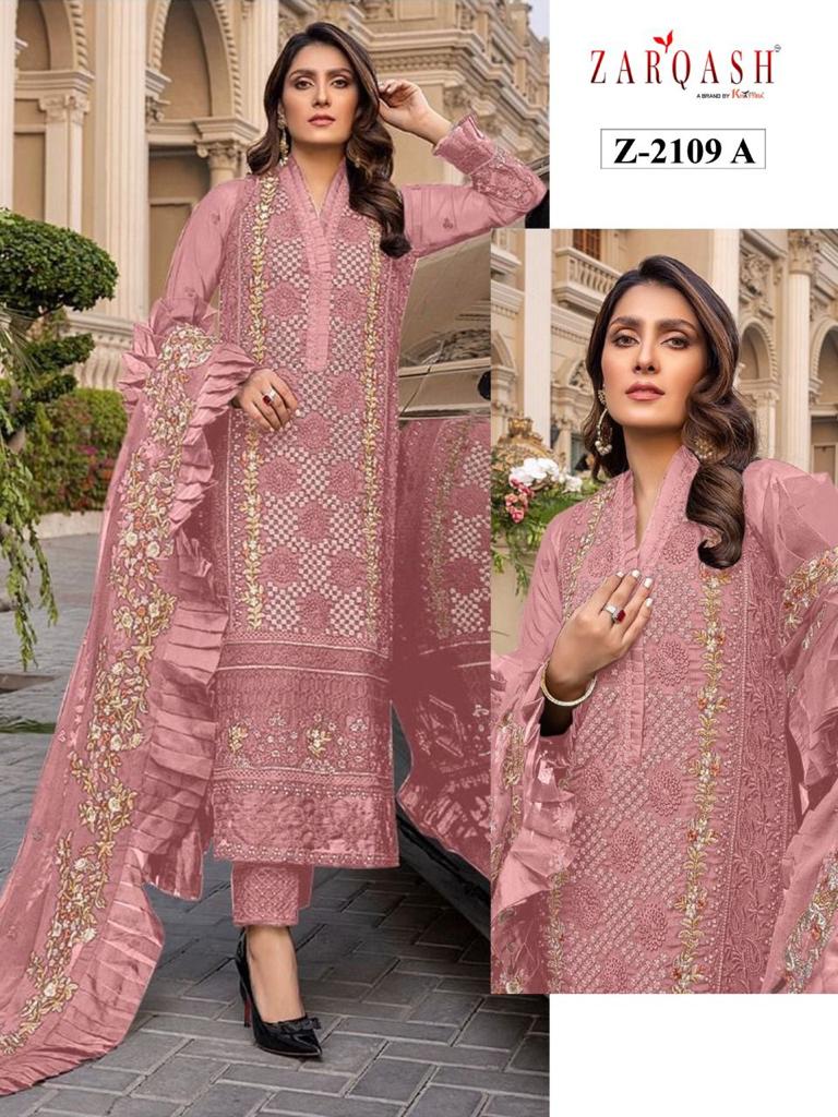 ZARQASH Z 2109 A PAKISTANI SALWAR KAMEEZ WHOLESALER