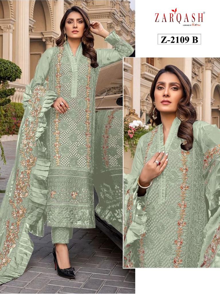 ZARQASH Z 2109 B PAKISTANI SALWAR KAMEEZ WHOLESALER