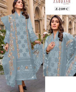 ZARQASH Z 2109 C PAKISTANI SALWAR KAMEEZ WHOLESALER