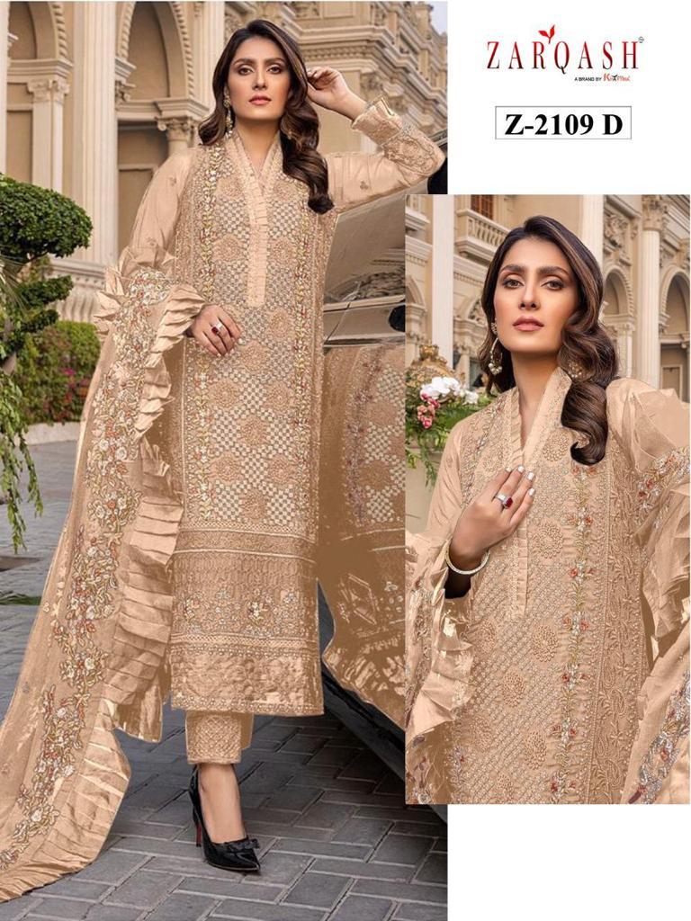 ZARQASH Z 2109 D PAKISTANI SALWAR KAMEEZ WHOLESALER