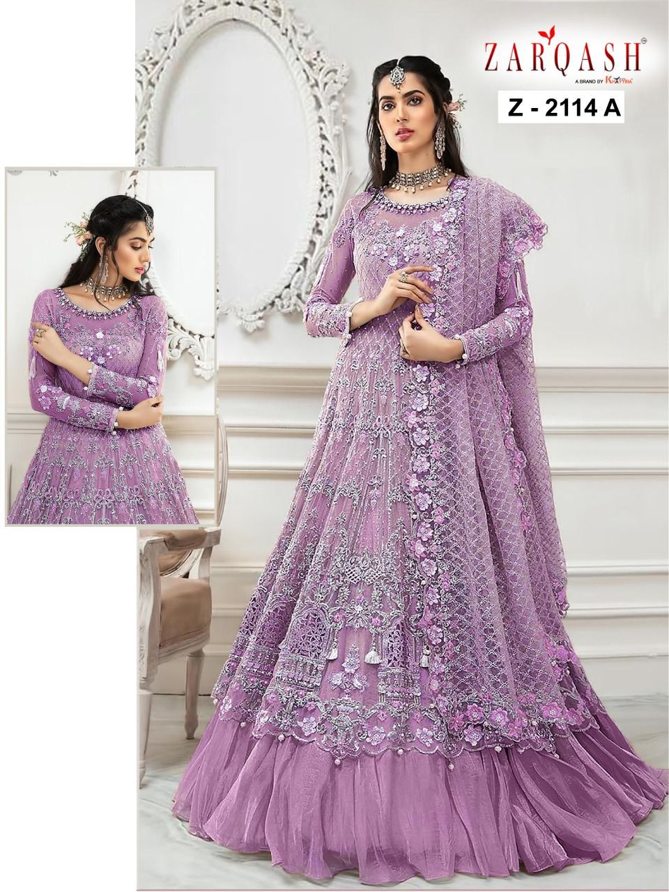 ZARQASH Z 2114 A JASHAN VOL 3 SALWAR KAMEEZ WHOLESALER