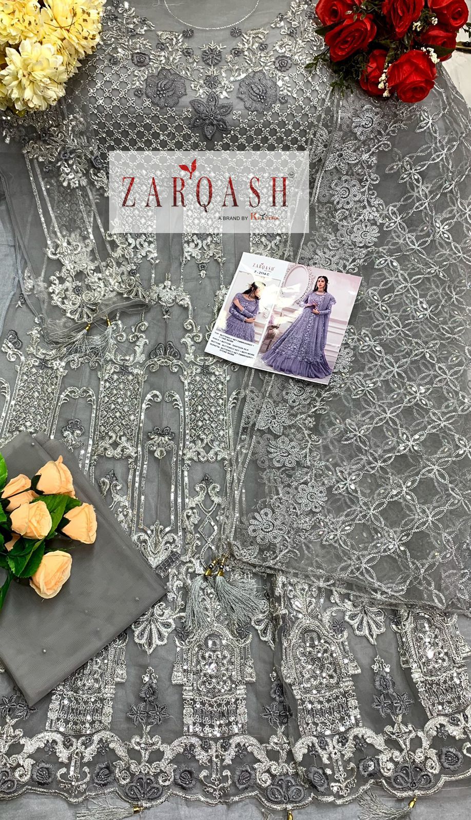 ZARQASH Z 2114 C JASHAN VOL 3 SALWAR KAMEEZ WHOLESALER