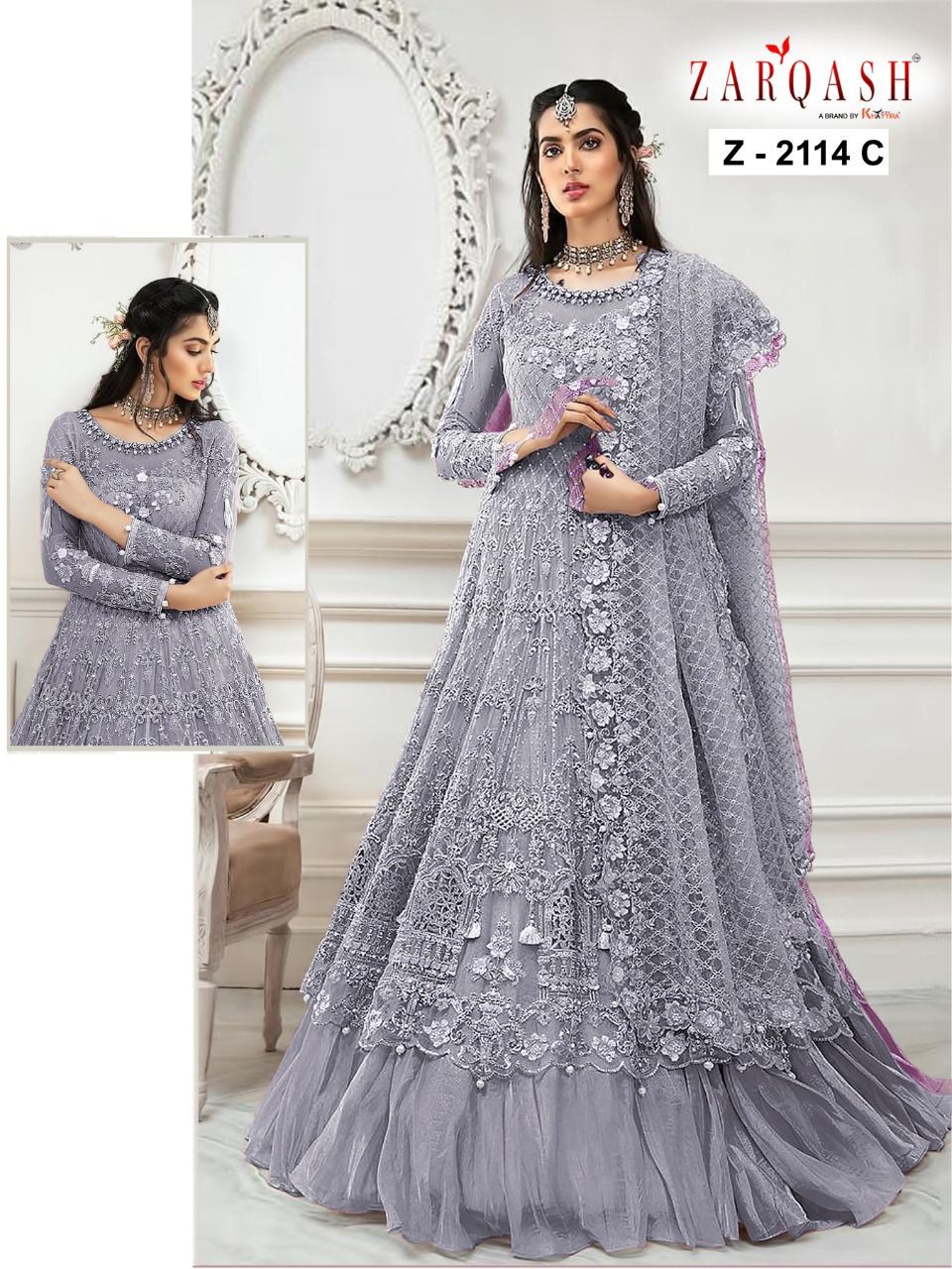 ZARQASH Z 2114 C JASHAN VOL 3 SALWAR KAMEEZ WHOLESALER