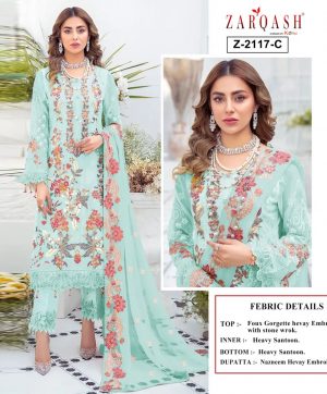 ZARQASH Z 2117 C TAZIM PAKISTANI SALWAR KAMEEZ WHOLESALER