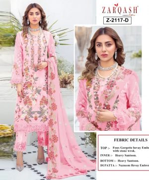 ZARQASH Z 2117 D TAZIM PAKISTANI SALWAR KAMEEZ WHOLESALER