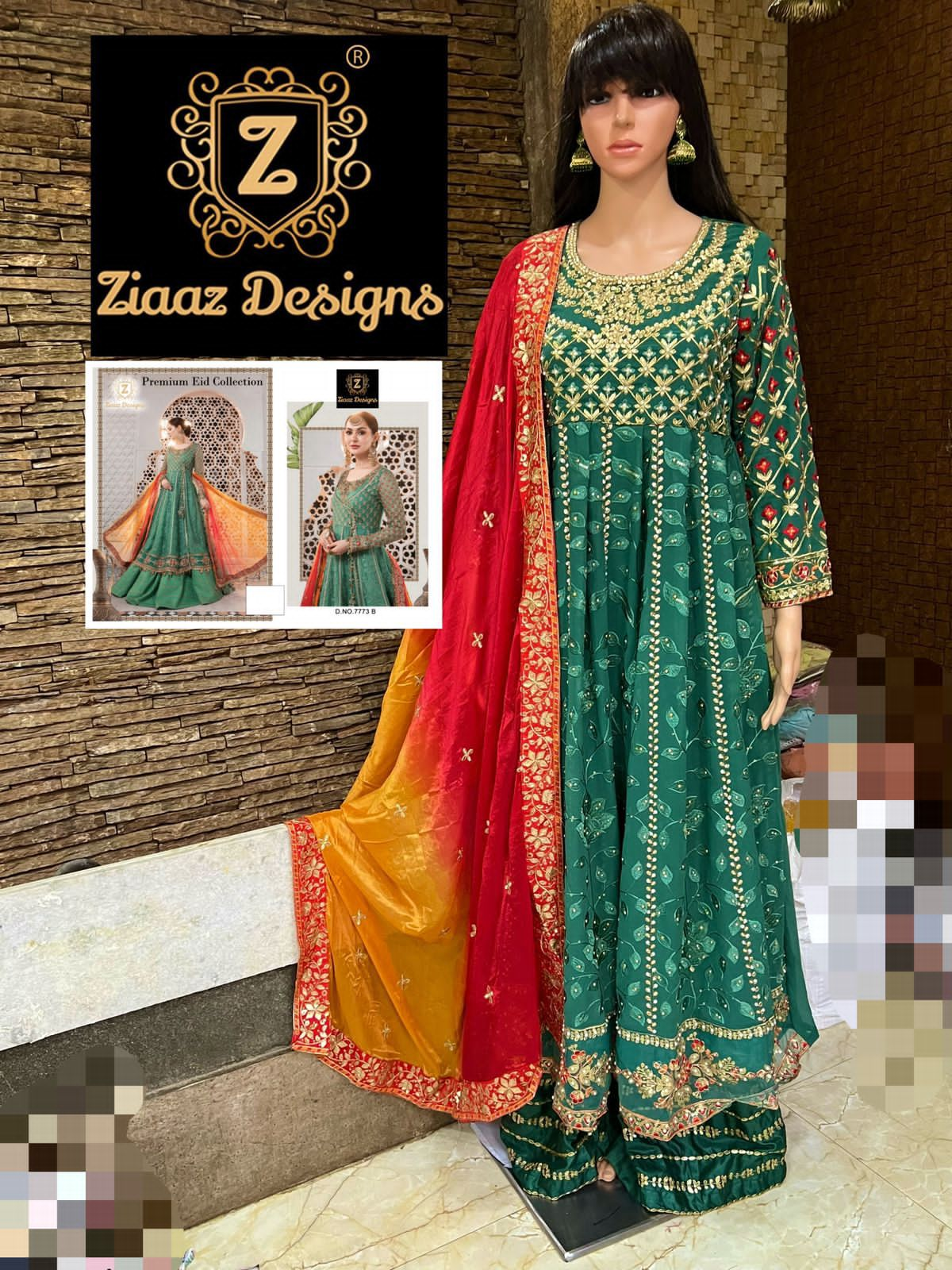 ZIAAZ 7773 B PREMIUM EID COLLECTION SALWAR KAMEEZ WHOLESALER