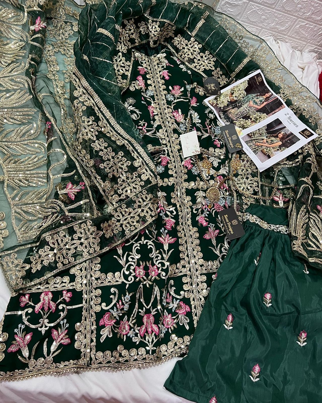 ZIAAZ Z SERIES 7773 VOL 6 GREEN SALWAR KAMEEZ WHOLESALER