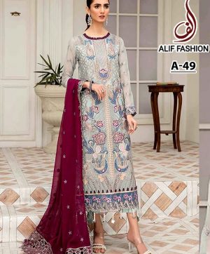 ALIF FASHION A 49 PAKISTANI SALWAR KAMEEZ WHOLESALER