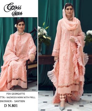 CROSS STITCH 801 PAKISTANI SALWAR KAMEEZ WHOLESALER