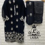 LAIBA AM VOL 129 MIDNIGHT BLACK READYMADE TUNIC COLLECTION