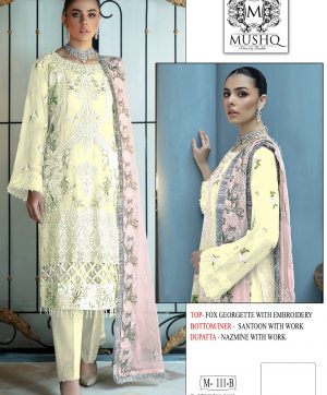 MUSHQ M 111 B SHRADDHA DESIGNER PAKISTANI SUITS