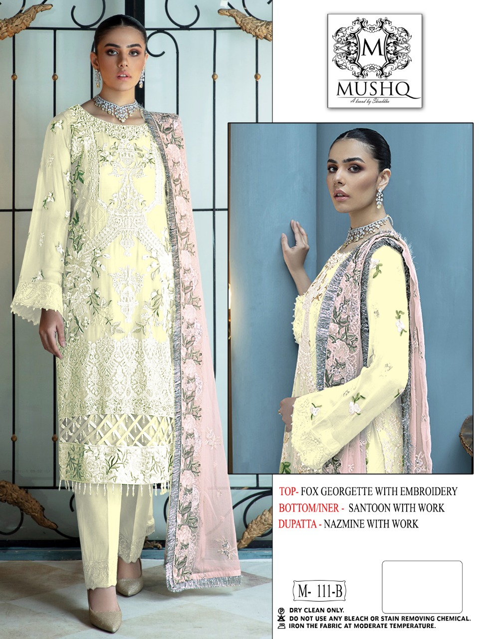 MUSHQ M 111 B SHRADDHA DESIGNER PAKISTANI SUITS