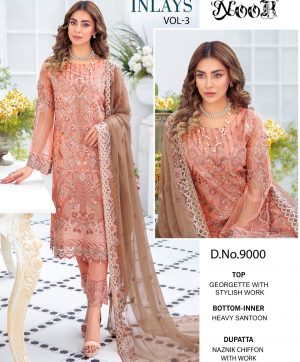 NOOR 9000 INLAYS VOL 3 SALWAR KAMEEZ WHOLESALER