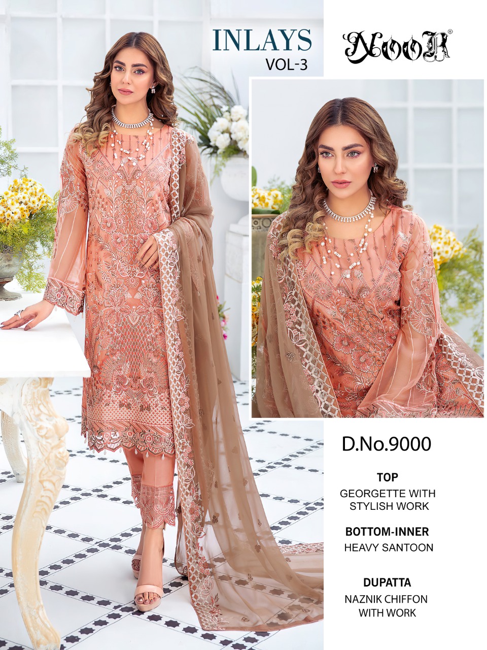 NOOR 9000 INLAYS VOL 3 SALWAR KAMEEZ WHOLESALER