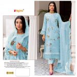 FEPIC 5203 B BLUE ROSEMEEN PAKISTANI SALWAR KAMEEZ