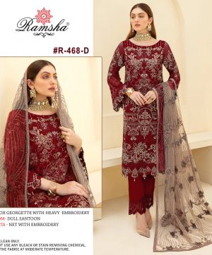 RAMSHA R 468 D PAKISTANI SALWAR KAMEEZ WHOLESALER