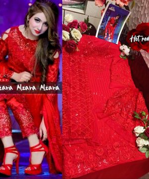 AL ZARA HOT RED BRIDEL PAKISTANI SALWAR KAMEEZ WHOLESALER