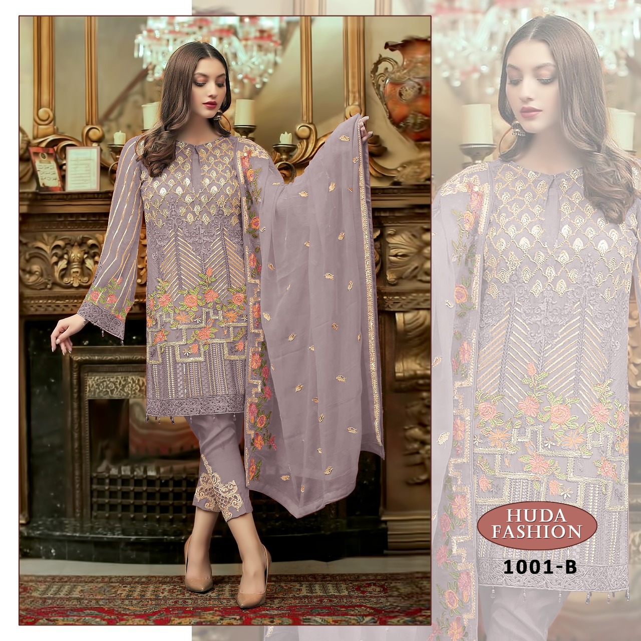 HUDA FASHION 1001 B PAKISTANI SALWAR KAMEEZ WHOLESALER