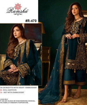 RAMSHA R 470 PAKISTANI SALWAR KAMEEZ WHOLESALER