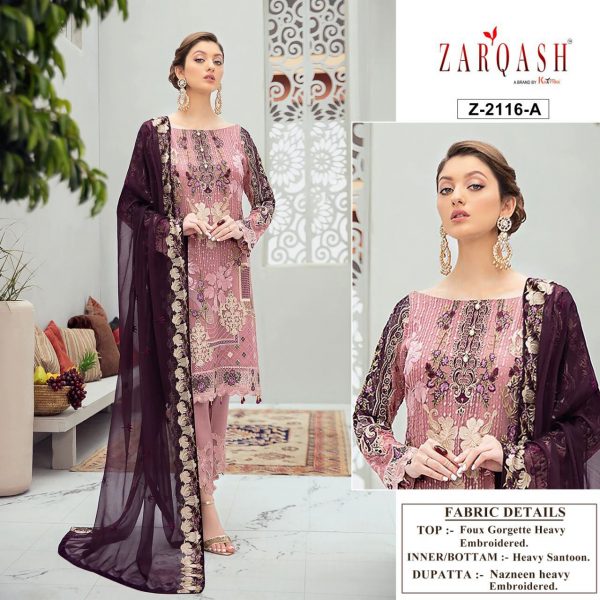 ZARQASH Z 2116 A RAMSHA VOL 12 SALWAR KAMEEZ WHOLESALER