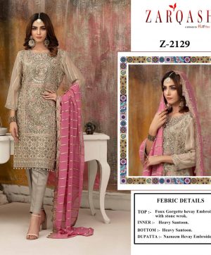 ZARQASH Z 2129 TAWAKKAL SALWAR KAMEEZ WHOLESALER