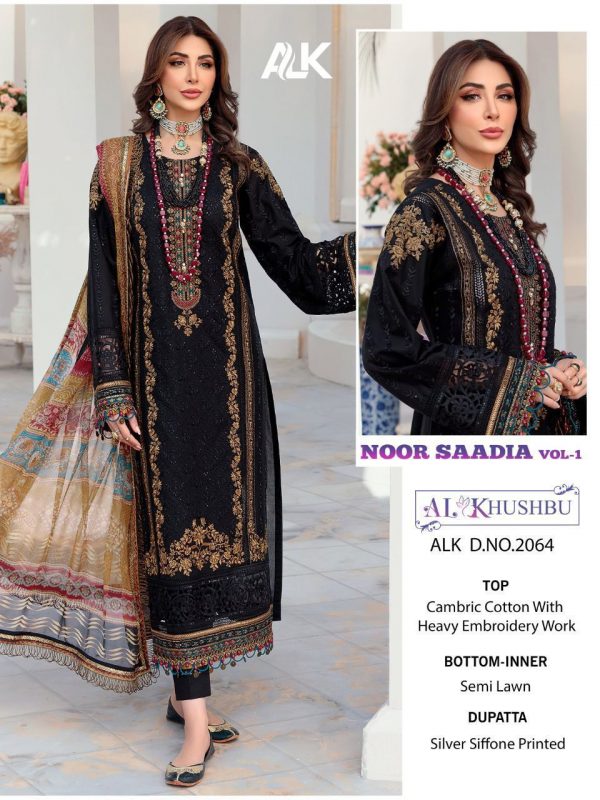 AL KHUSHBU 2064 NOOR SAADIA VOL 1 SALWAR KAMEEZ WHOLESALER