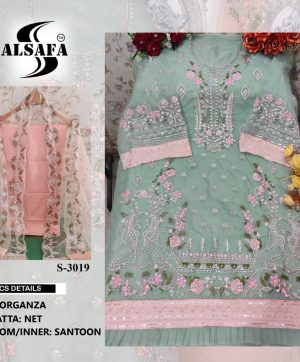 AL SAFA S 3019 PAKISTANI SALWAR KAMEEZ WHOLESALER