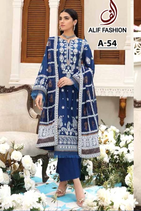 ALIF FASHION A 54 PAKISTANI SALWAR KAMEEZ WHOLESALER