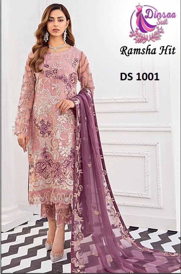 DINSAA SUIT DS 1001 RAMSHA HIT SALWAR KAMEEZ WHOLESALER