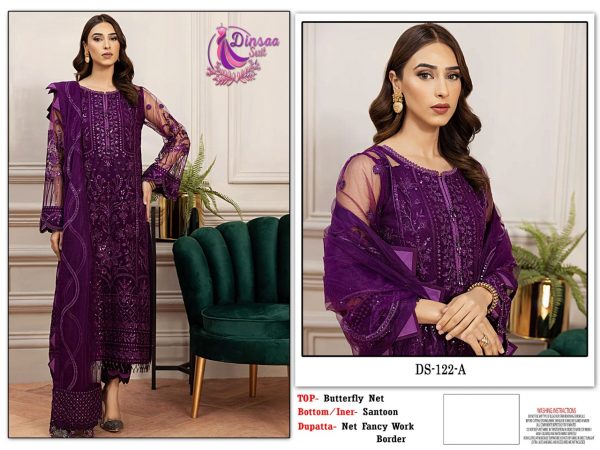 DINSAA SUITS DS 122 A PAKISTANI SALWAR KAMEEZ WHOLESALER