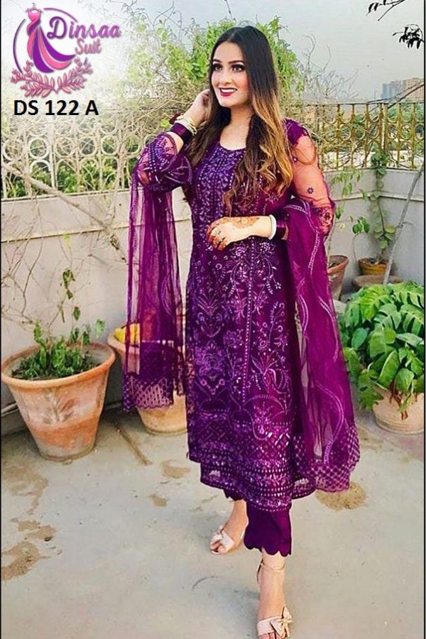 DINSAA SUITS DS 122 A PAKISTANI SALWAR KAMEEZ WHOLESALER