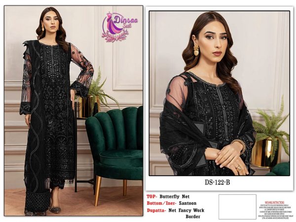 DINSAA SUITS DS 122 B PAKISTANI SALWAR KAMEEZ WHOLESALER