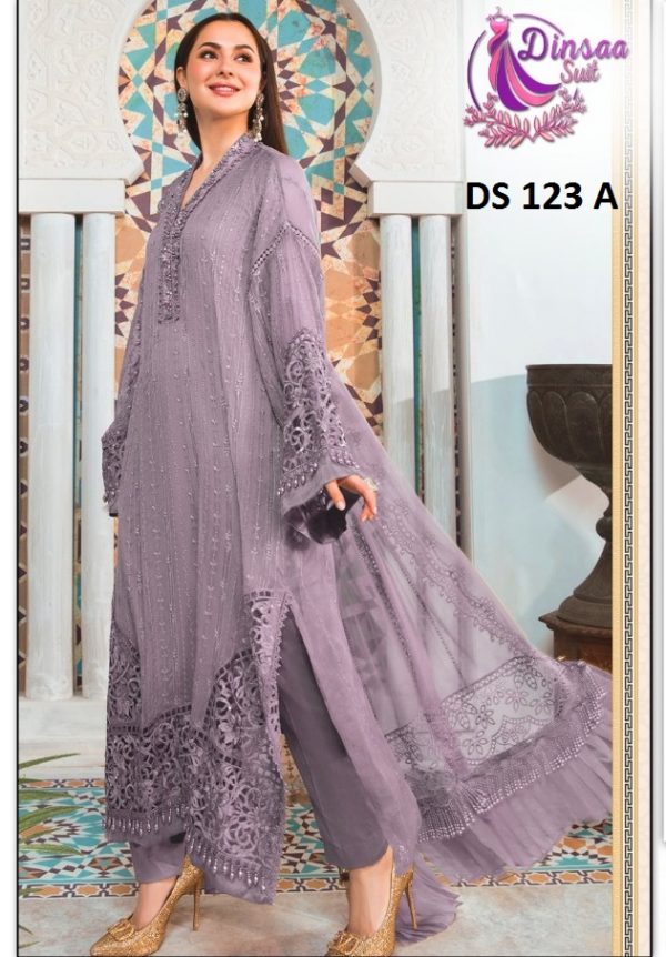 DINSAA SUITS DS 123 A PAKISTANI SALWAR KAMEEZ WHOLESALER