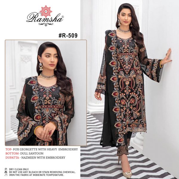 RAMSHA R 509 PAKISTANI SALWAR KAMEEZ WHOLESALER