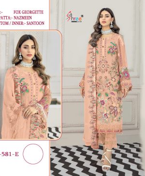 SHREE FABS S 581 E PAKISTANI SALWAR KAMEEZ WHOLESALER