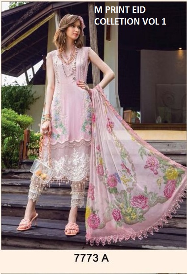 ZIAAZ 7773 A M PRINT EID COLLECTION VOL 1 SALWAR KAMEEZ