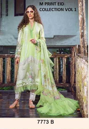 ZIAAZ 7773 B M PRINT EID COLLECTION VOL 1 SALWAR KAMEEZ