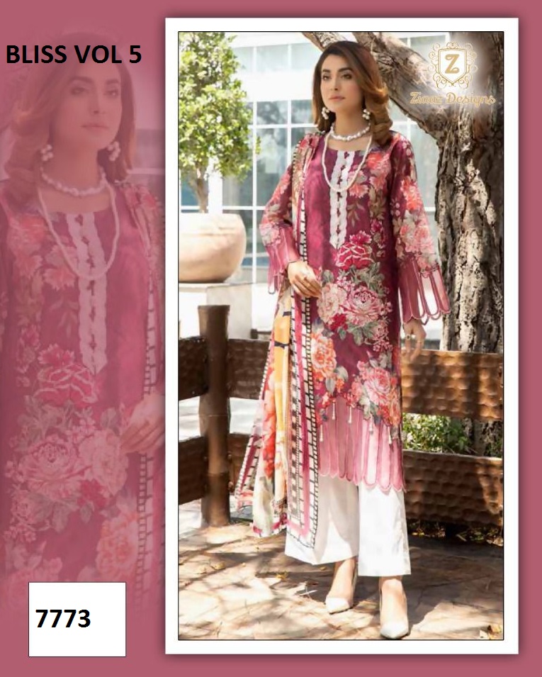 ZIAAZ DESIGNS 7773 BLISS VOL 5 SALWAR KAMEEZ WHOLESALER