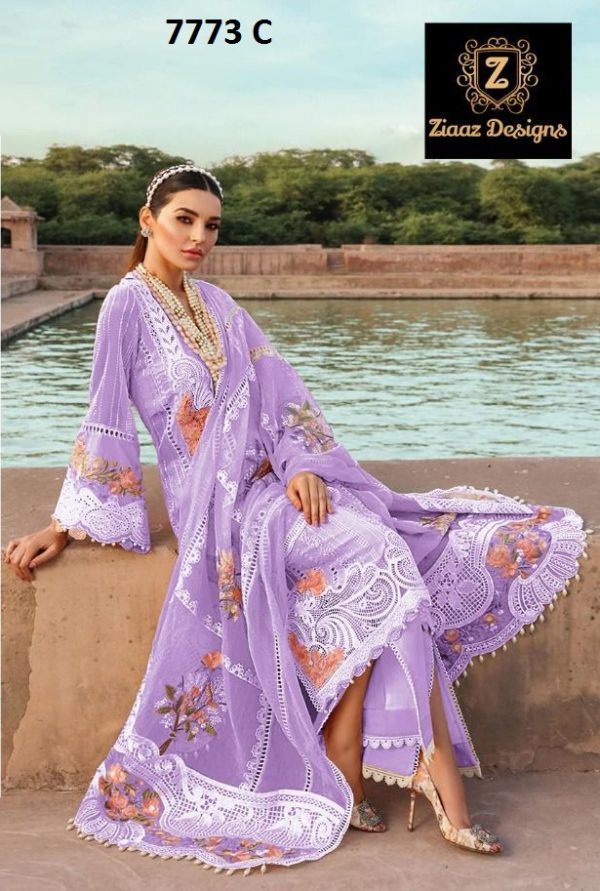 ZIAAZ DESIGNS 7773 C LAVENDER HIT SALWAR KAMEEZ WHOLESALER