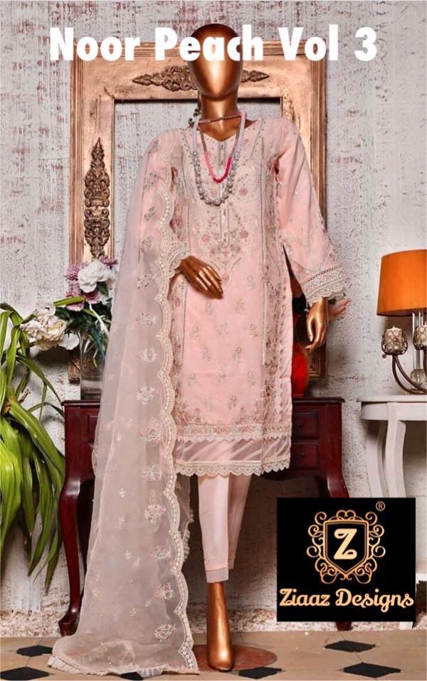 ZIAAZ NOOR PEACH VOL 3 SALWAR KAMEEZ WHOLESALER