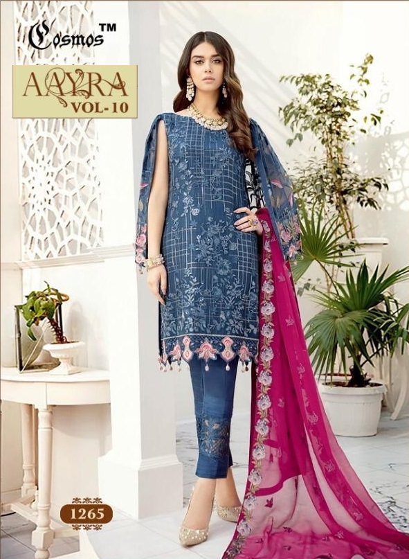 COSMOS 1265 AAYRA VOL 10 PAKISTANI SUITS IN INDIA