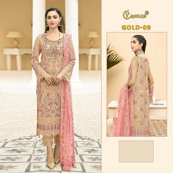 COSMOS GOLD 09 PAKISTANI SUITS MANUFACTURER