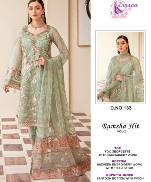 DINSAA SUIT 133 RAMSHA HIT VOL 2 PAKISTANI SUITS IN INDIA