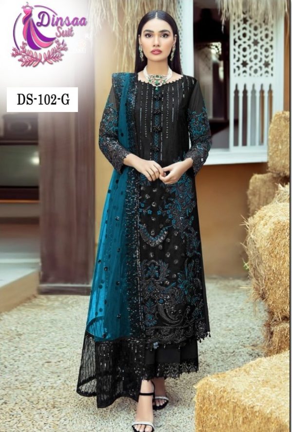 DINSAA SUIT DS 102 G PAKISTANI SUITS IN LOWEST PRICE