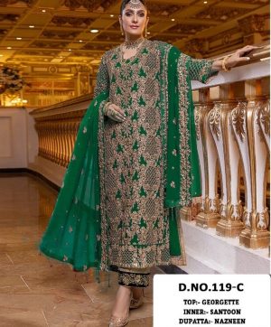 KALEESHA FAB 119 C PAKISTANI SALWAR KAMEEZ WHOLESALER