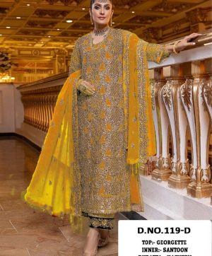 KALEESHA FAB 119 D PAKISTANI SALWAR KAMEEZ WHOLESALER