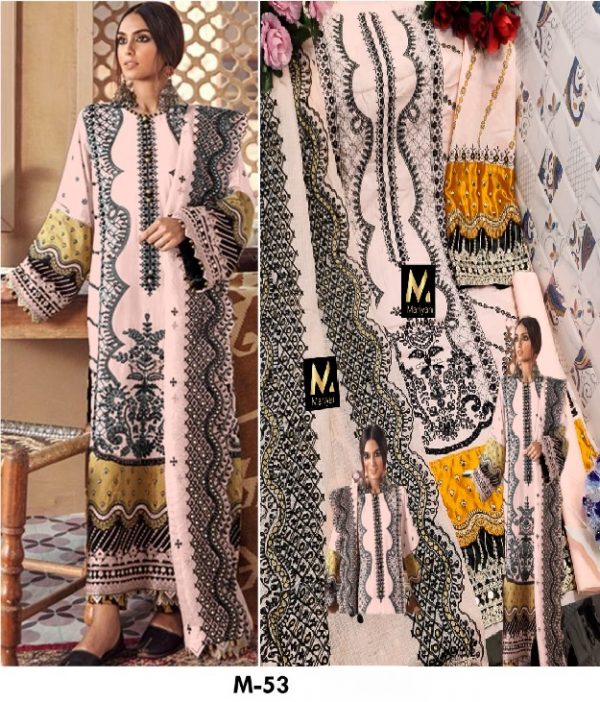 MARIYAH DESIGNER M 53 QALAMKAR PAKISTANI SUITS IN INDIA