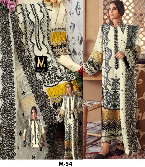 MARIYAH DESIGNER M 54 QALAMKAR PAKISTANI SUITS IN INDIA